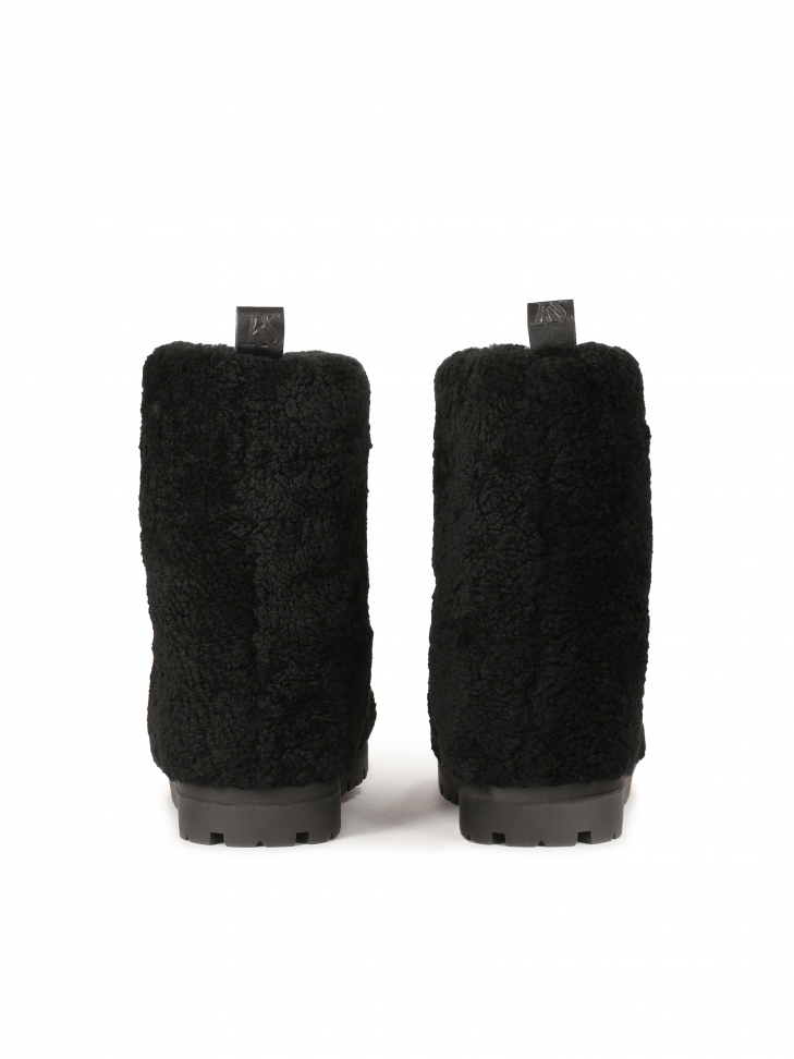 Stivali da neve neri con lana di pecora  KS IRIS