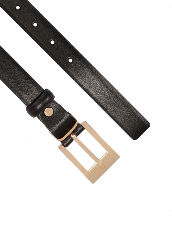 Cintura nera stretta con chiusura minimalista AGUADA