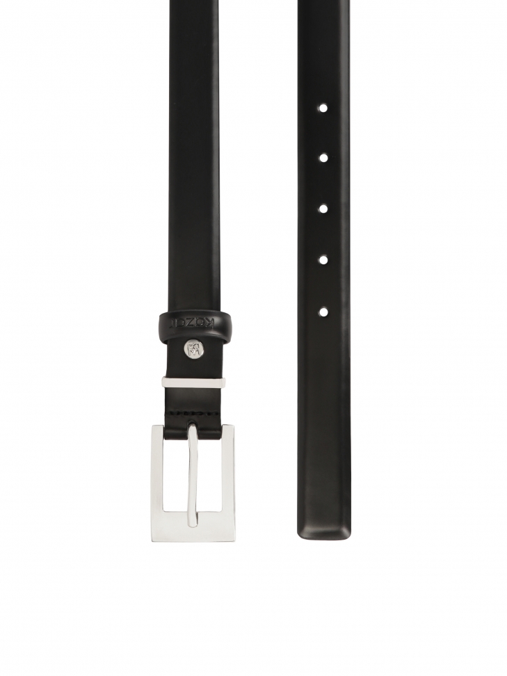 Cintura stretta in pelle nera liscia  AGUADA