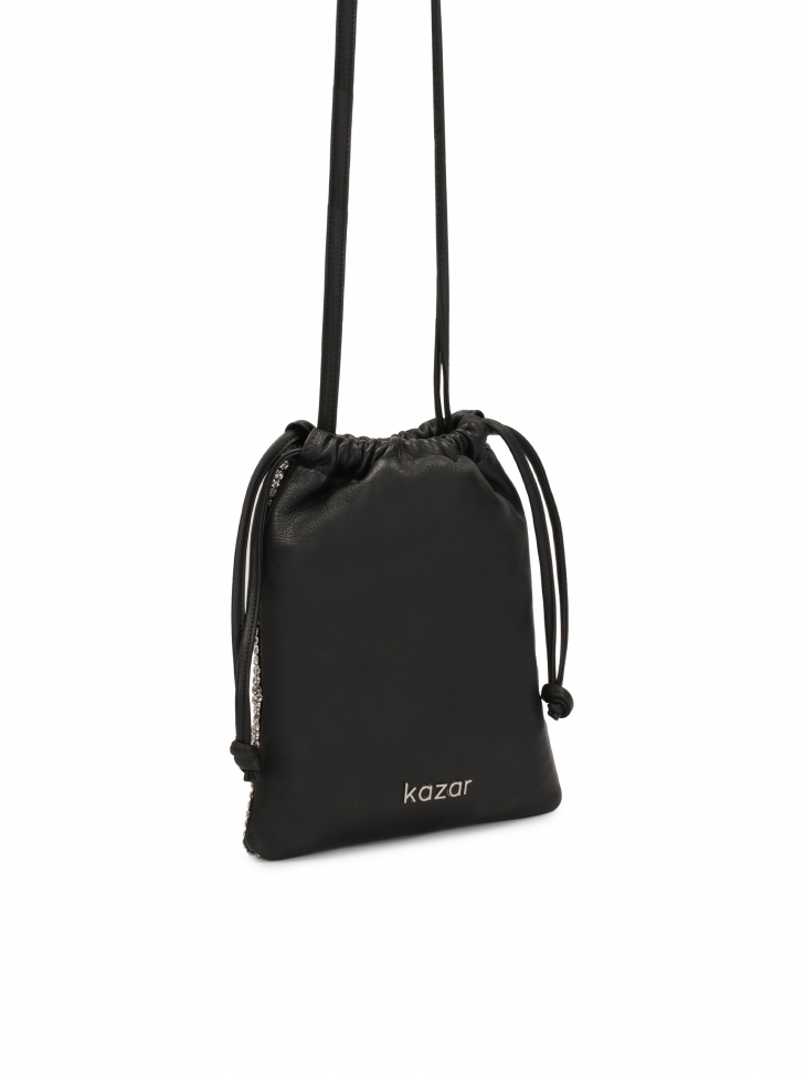 Borsa a sacchetto decorata con zirconi ARIE