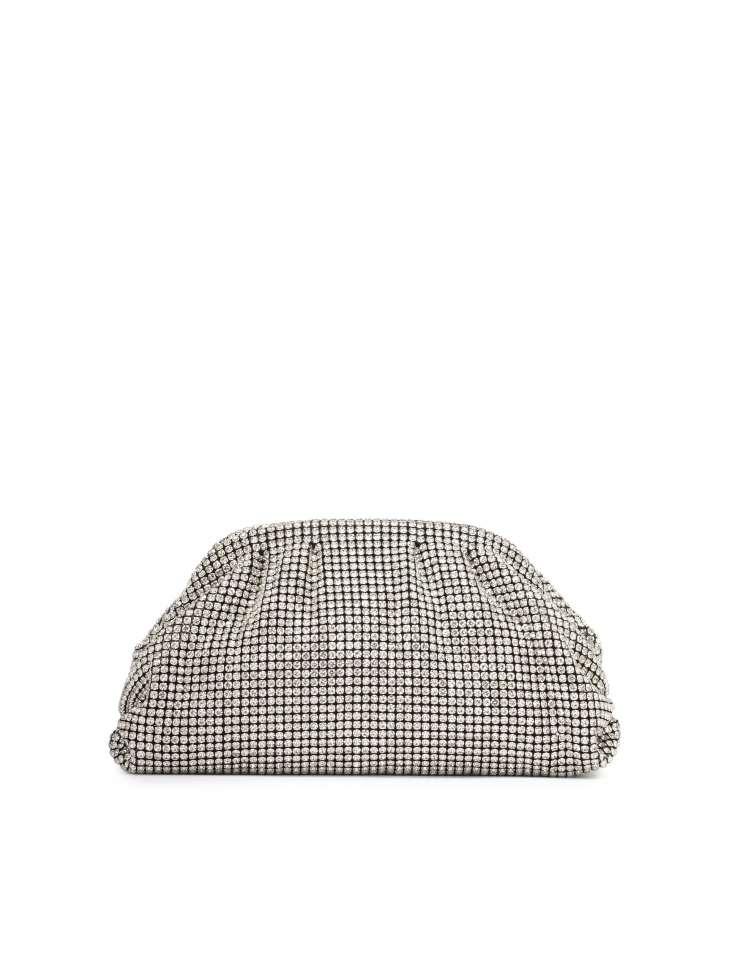 Borsa da sera in argento con zirconi GLOW M