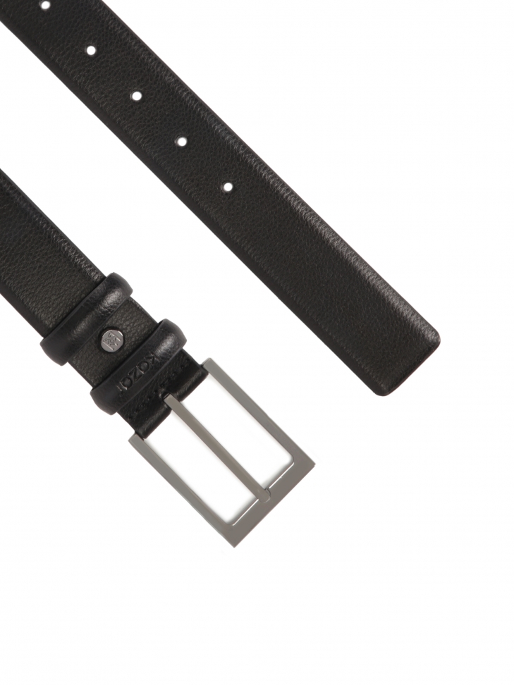 Cintura stretta in pelle liscia di colore nero  HARDIN