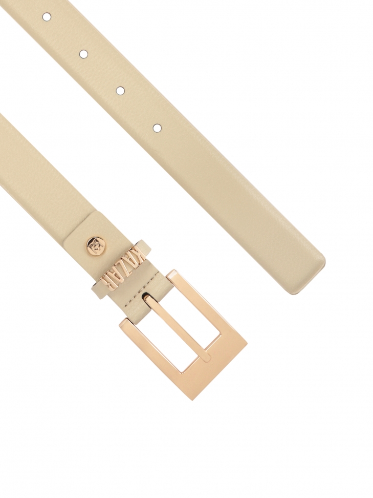 Cintura beige con passante firmato  SALLE