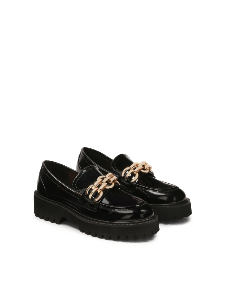 Scarpe slip-on in vernice con suola a binario ESSEN