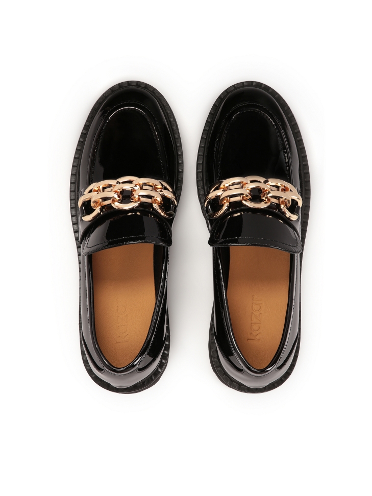 Scarpe slip-on in vernice con suola a binario ESSEN