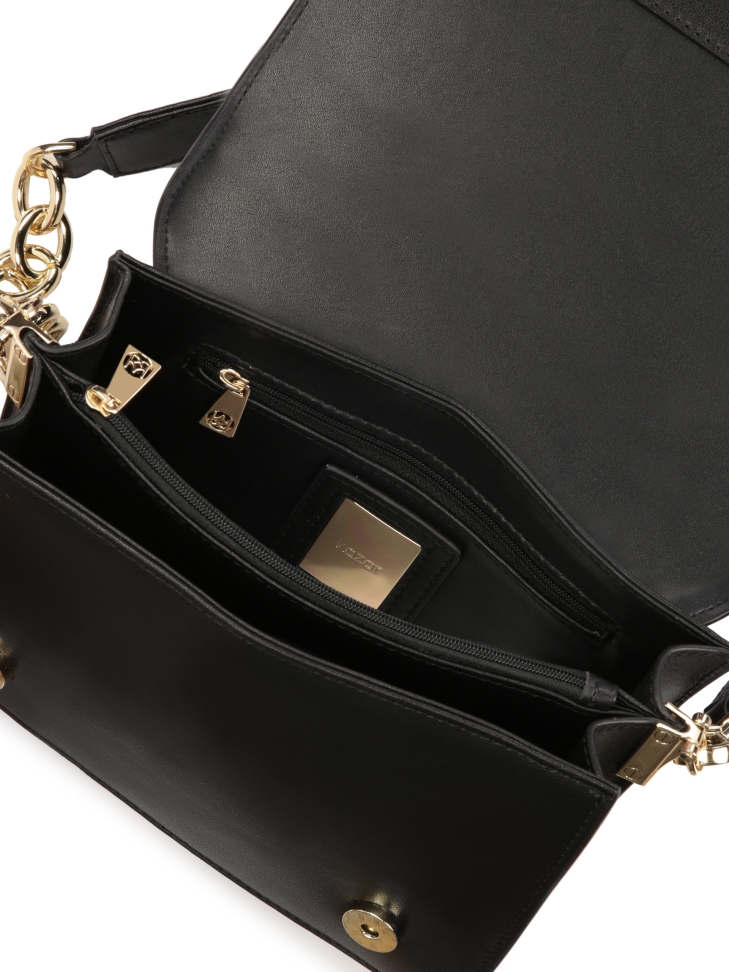 Borsetta nera decorata con una piega  JONNA