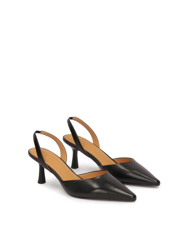 Décolleté semi-aperte in pelle ANTEA