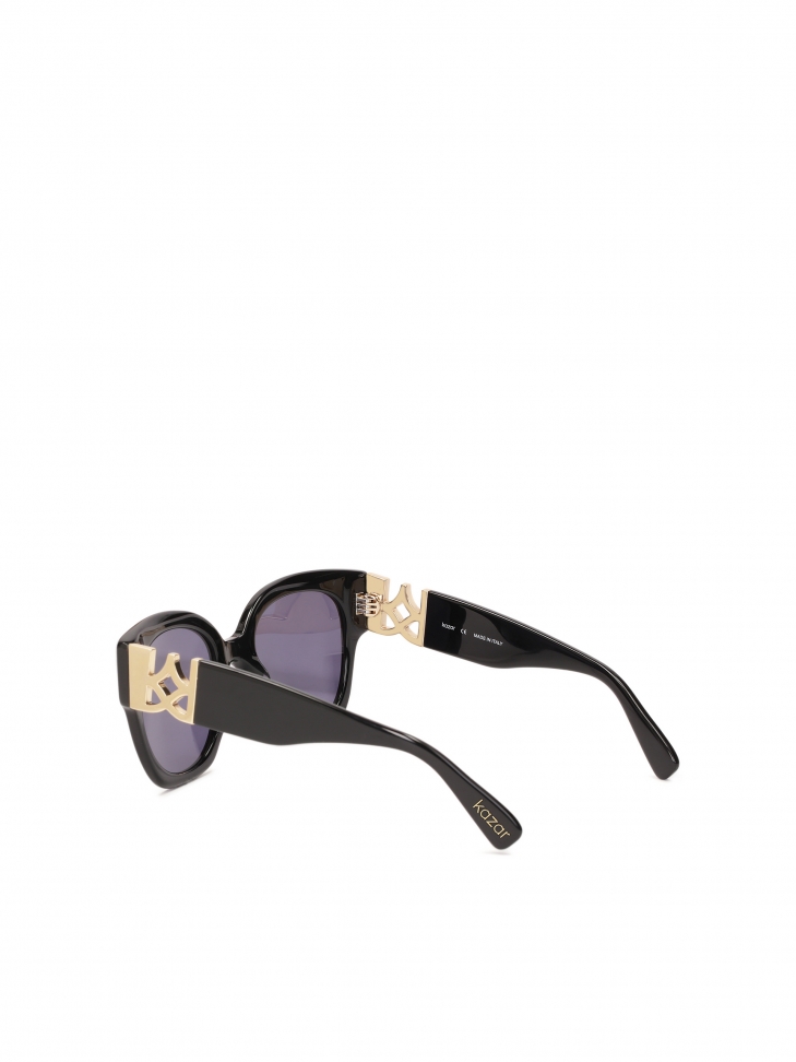 Occhiali da sole neri con aste decorate ISLE