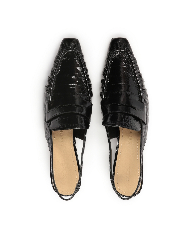 Décolleté nere aperte in punta con tacco slingback MOULIN