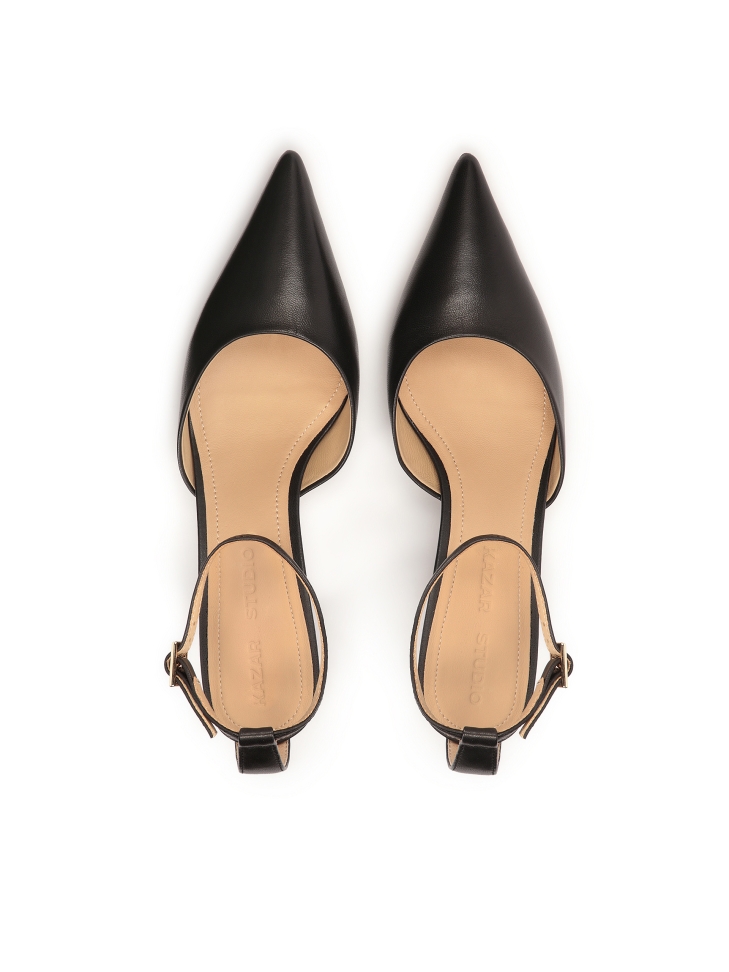 Décolleté nere con tacco e tomaia cut-out FLARE