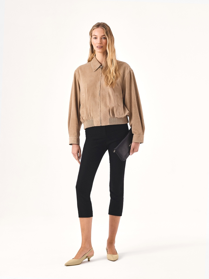 Décolleté anatroccolo in pelle beige IRIA