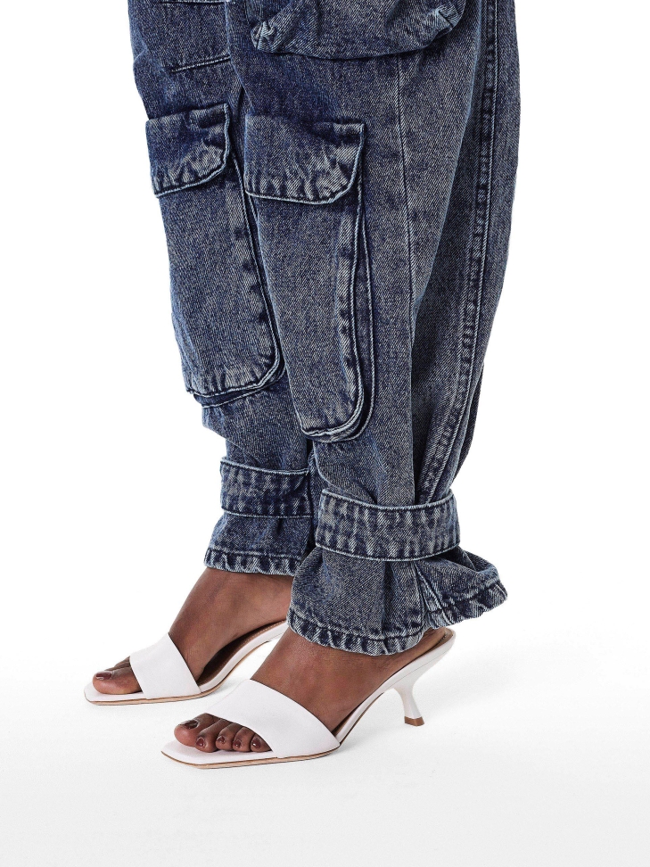 Muli bianchi minimalisti con tacco alla moda ARUBA