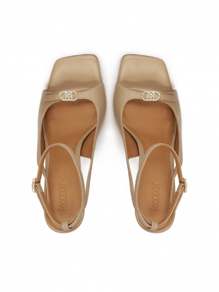 Sandali beige con design alla moda FLAME