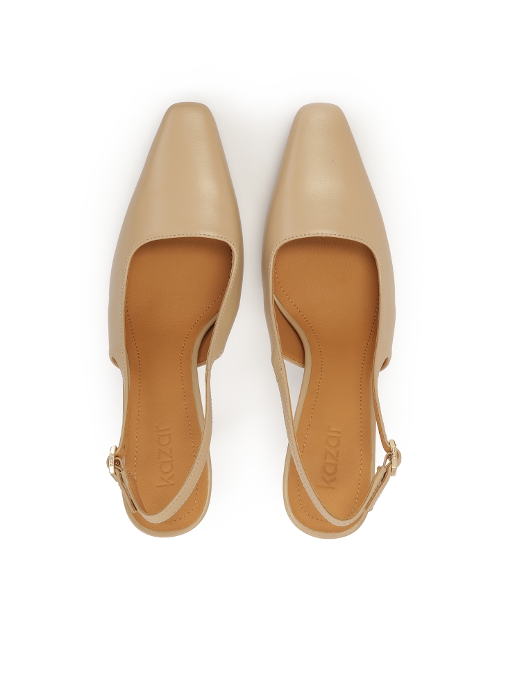 Décolleté beige con tacco unico NISSA