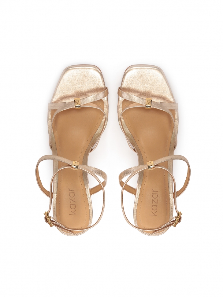 Sandali dorati con plateau SONNIE