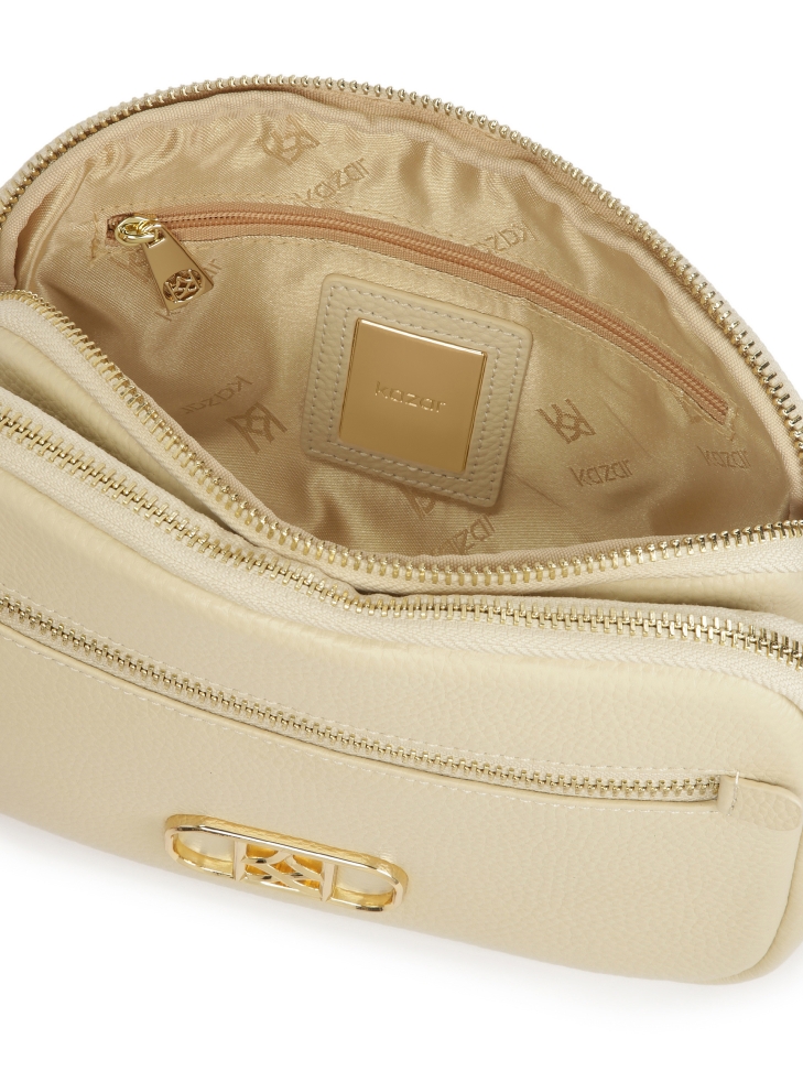 Borsetta beige con tasca sul davanti  RITA