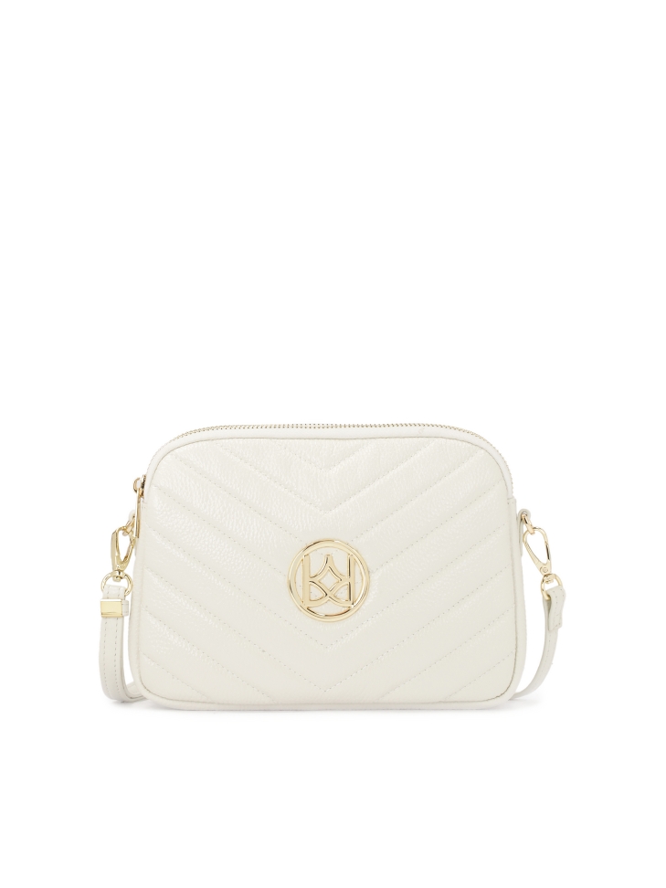 Piccola borsetta bianca su una cintura RITA