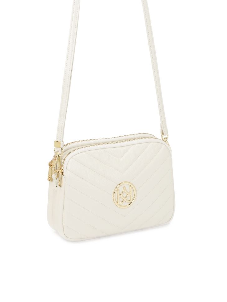 Piccola borsetta bianca su una cintura RITA