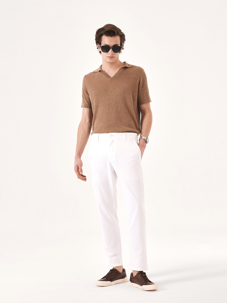 Sneakers da uomo in pelle marrone RAFAC