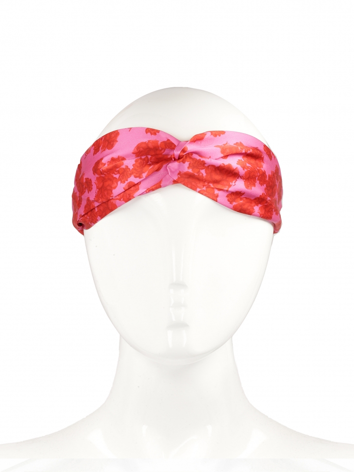 Cerchietto rosa con fiori rossi GENEVA