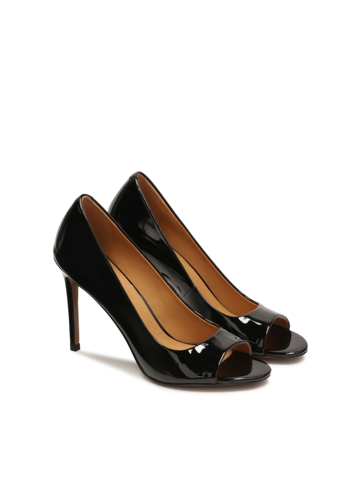 Décolleté classiche peep toe nere AUDE