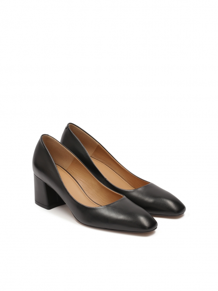 Décolleté classiche nere con tacco largo AMANDINE