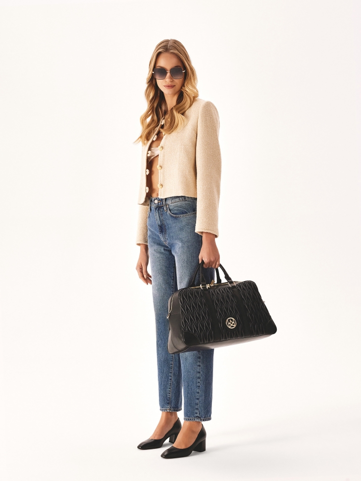 Décolleté classiche nere con tacco largo AMANDINE