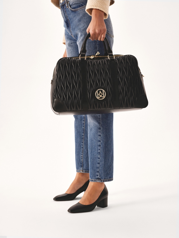 Décolleté classiche nere con tacco largo AMANDINE