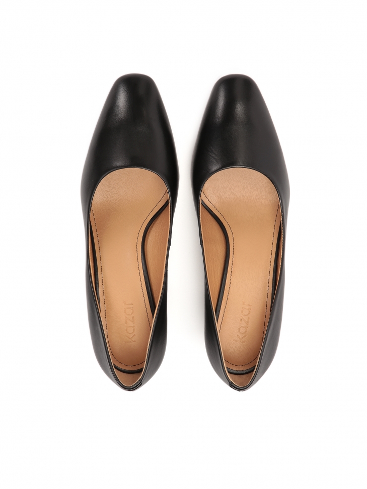 Décolleté classiche nere con tacco largo AMANDINE