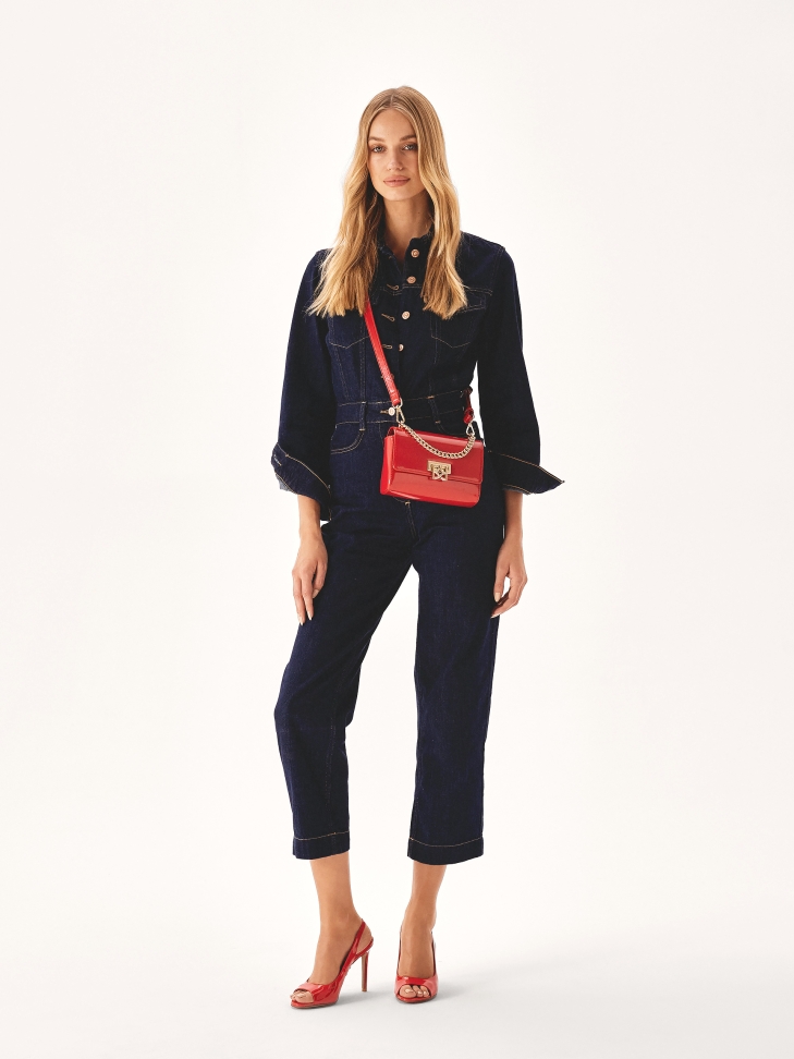 Borsa piccola rossa con tracolla FREEMA