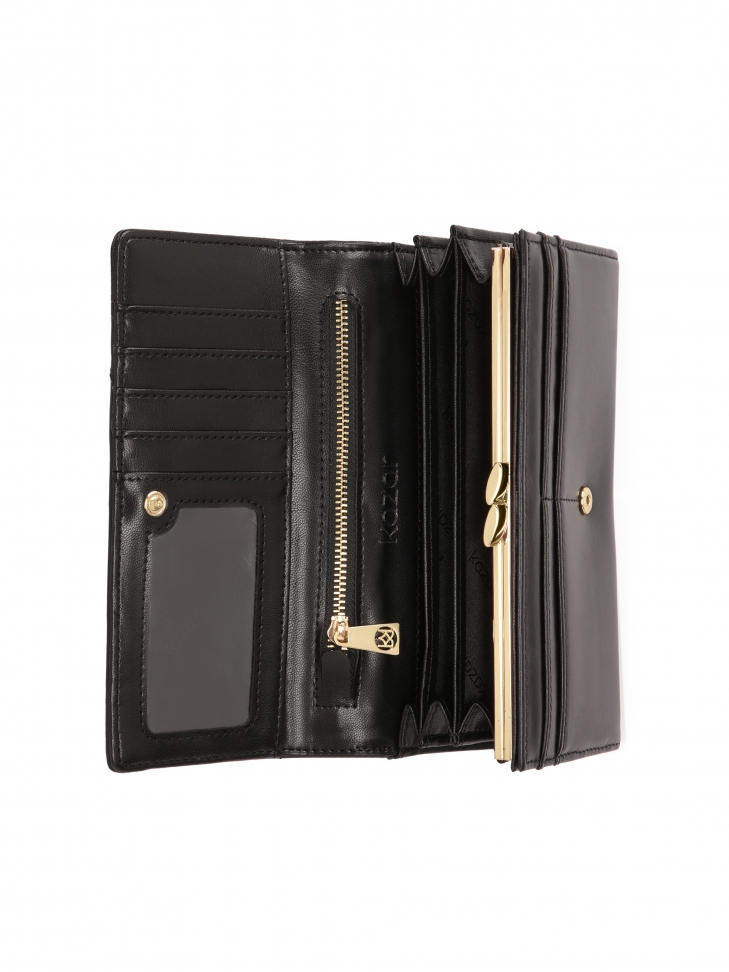 Portafoglio oblungo trapuntato con patta JOLENE