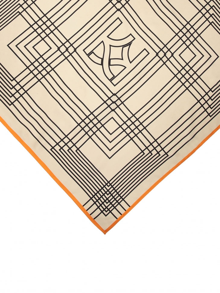 Sciarpa quadrata in seta con motivi geometrici  HARNEY