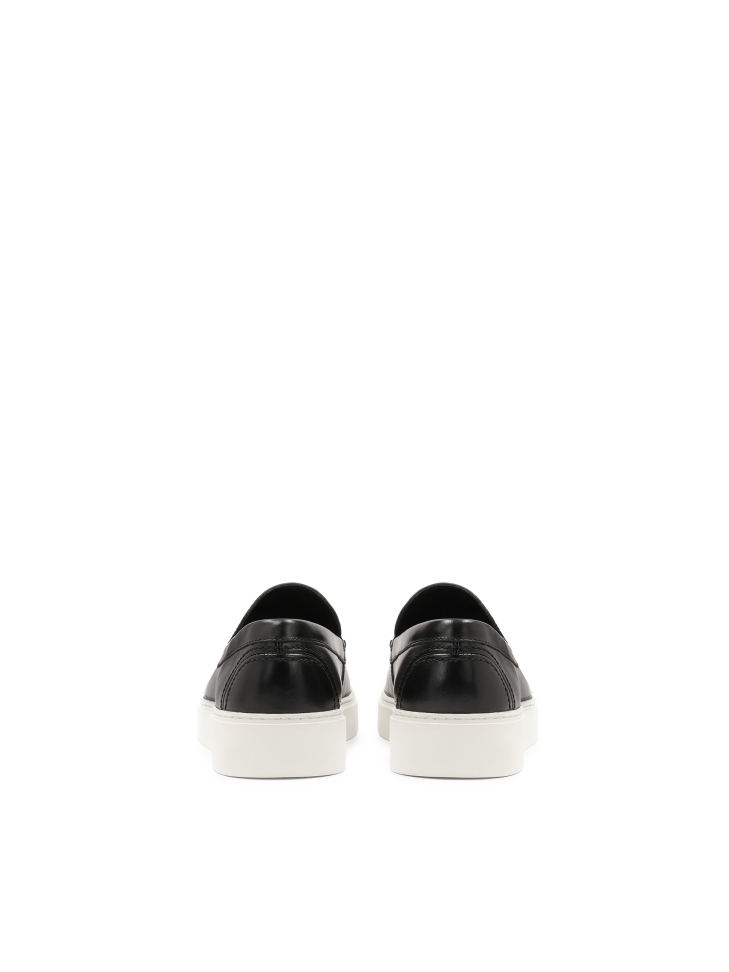 Sneakers slip-on nere con suola bianca KS ETIENNE