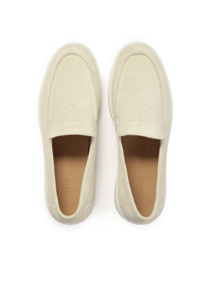 Sneakers slip-on in camoscio beige KS ETIENNE