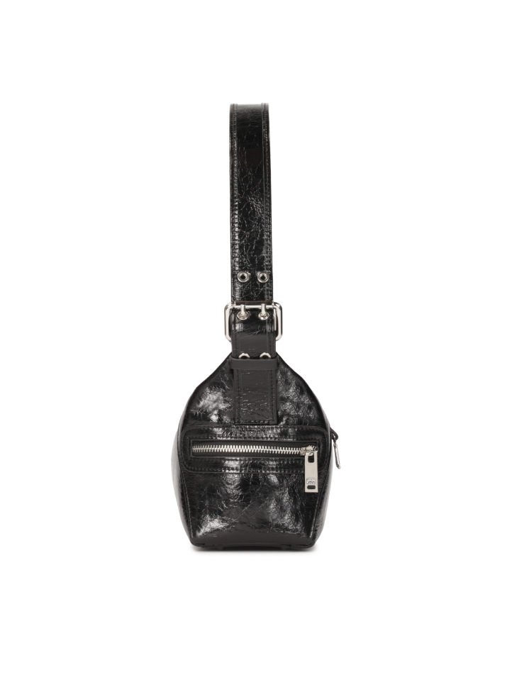 Borsa a tracolla in pelle nera BRIANA