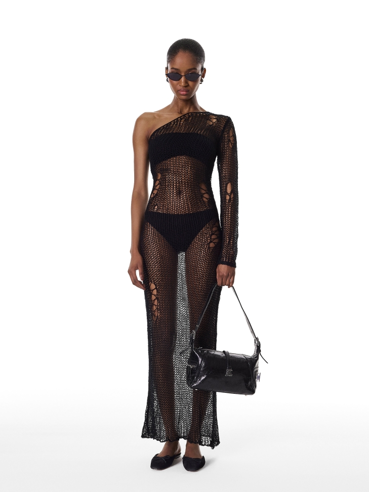 Borsa a tracolla in pelle nera BRIANA