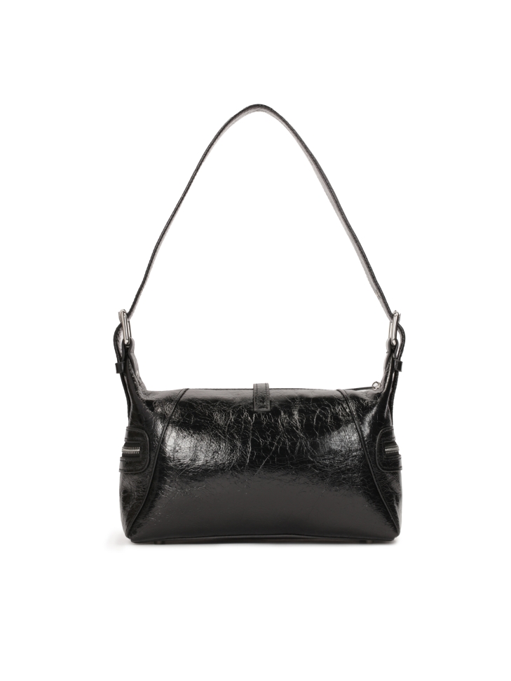 Borsa a tracolla in pelle nera BRIANA