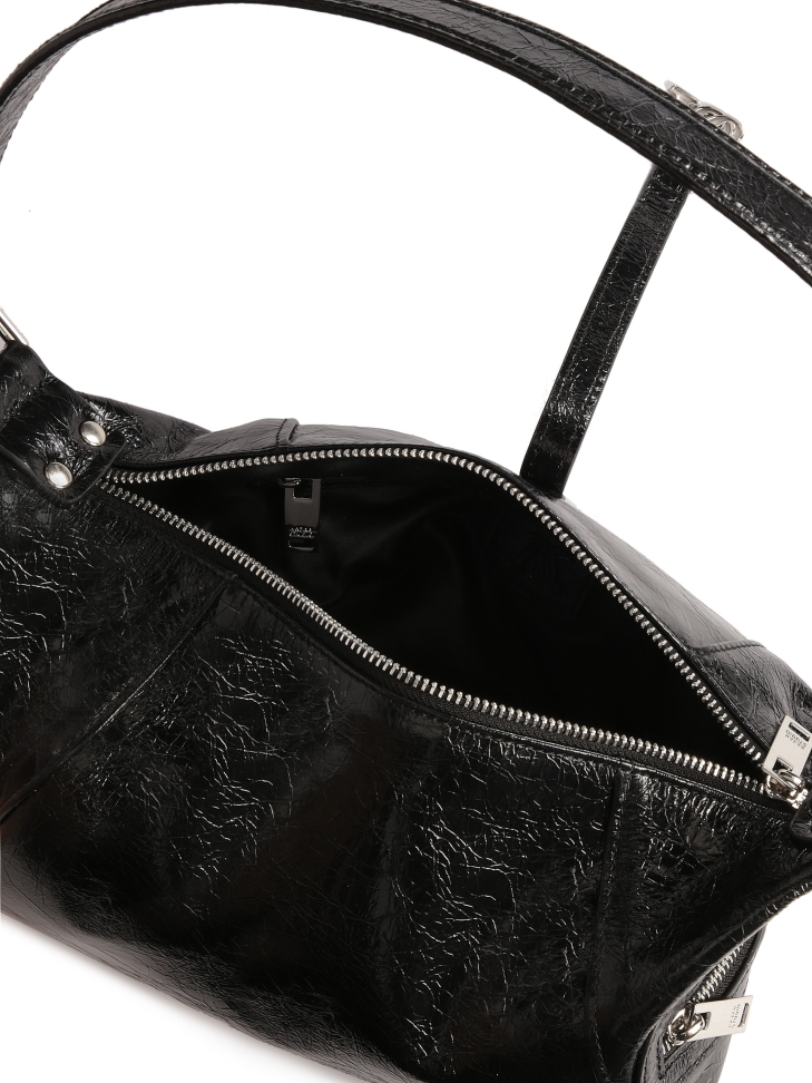 Borsa a tracolla in pelle nera BRIANA