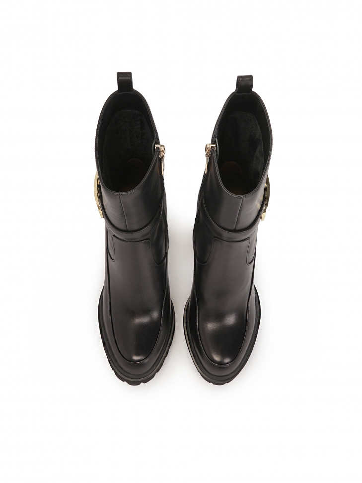 Stivali neri monogrammati KAZAR montati su un palo MORENA