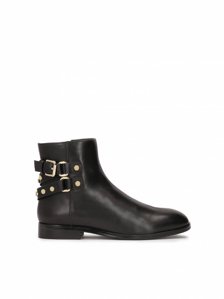 Stivali neri con strass su suola piatta  SARINA