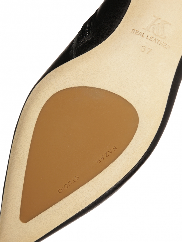 Stivali con tacco in pelle di anatra KS CLARIE