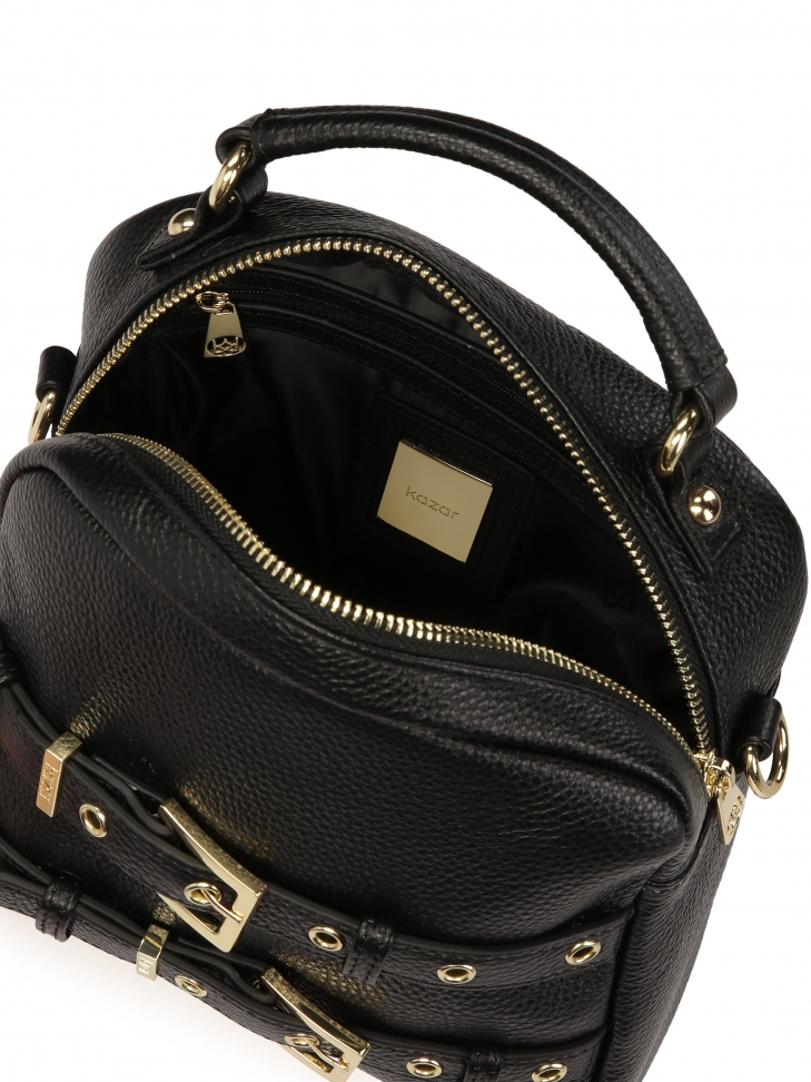 Borsetta con manico e tracolla decorata con fibbie NASIRA