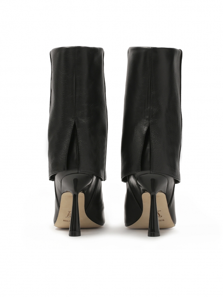 Stivali neri con tomaia risvoltata KS CLAIRE