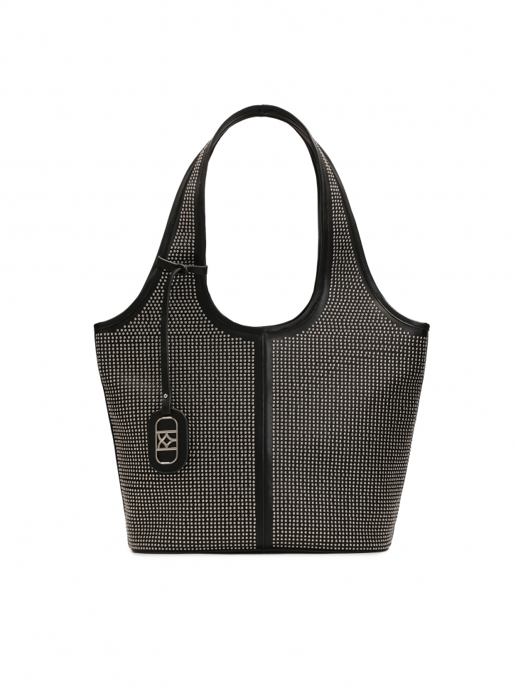 Borsa hobo decorata con piccoli rivetti in metallo CERI