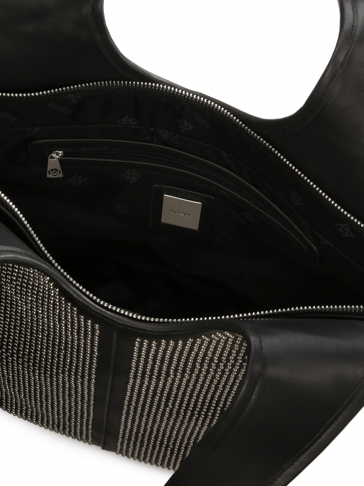 Borsa hobo decorata con piccoli rivetti in metallo CERI