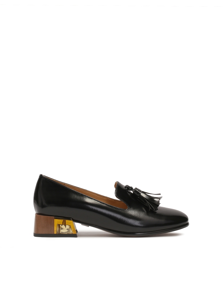 Scarpe nere con tacco decorato HATTIE