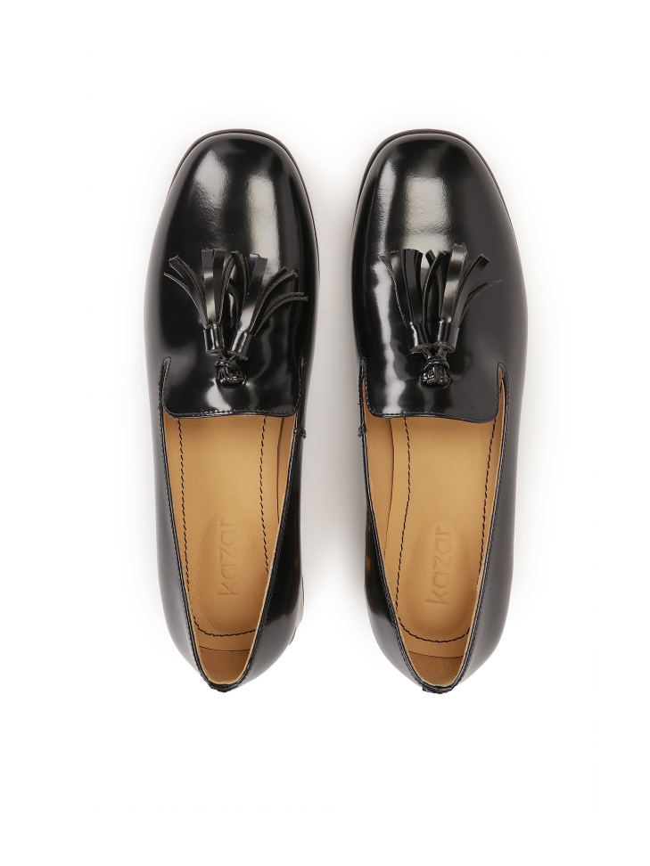 Scarpe nere con tacco decorato HATTIE