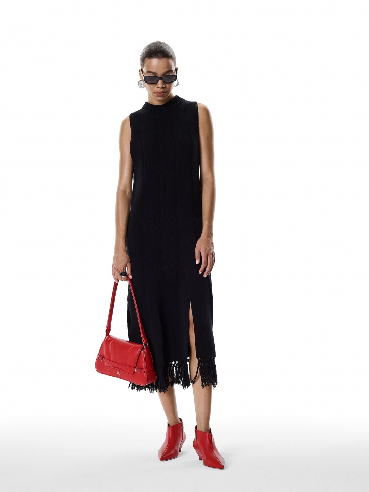 Stivali rossi con tacco basso KS IDALIA