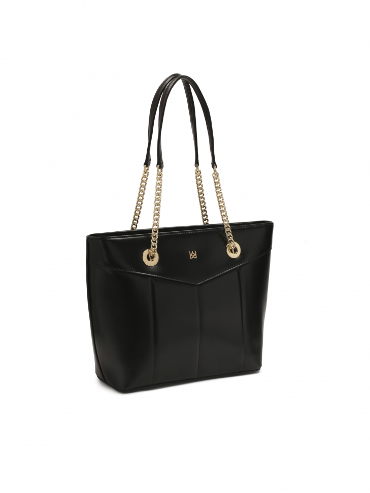 Borsa nera con manici lunghi a spalla JASMINE