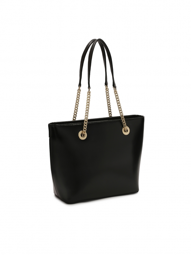 Borsa nera con manici lunghi a spalla JASMINE